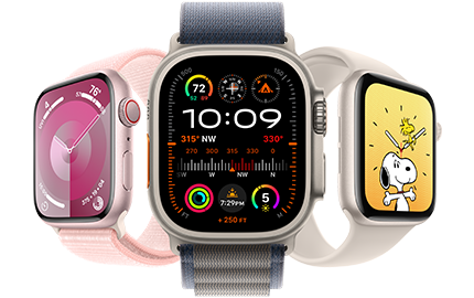 3 Apple Watch S9 Ultra 2 SE "Lyserød, Mørkeblå/grå & Lys beige 